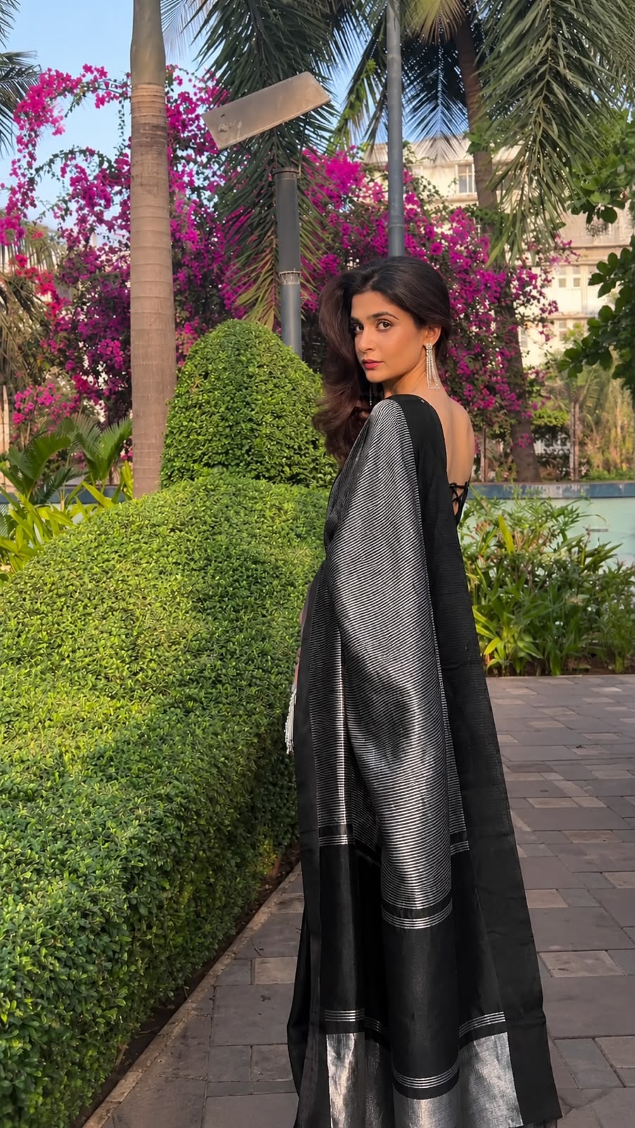 Black Zari Woven Soft Silk Saree - view 7 of 10