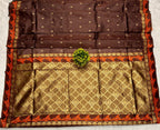 Coffee Brown Contrast Border Silk Saree - view 11 of 11