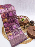 Lilac Jharokha Weave Silk Saree - Shivay Libas
