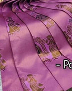 Lilac Pink Paithani Doli Silk Saree - view 3 of 6