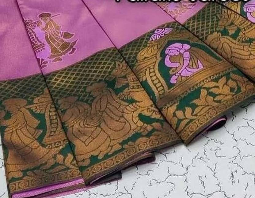 Lilac Pink Paithani Doli Silk Saree - view 4 of 6