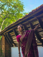 Magenta Banarasi Buti Silk Saree - view 11 of 11
