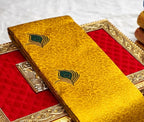 Mustard Yellow & Bottle Green Peacock Zari Soft Silk Saree - view 2 of 4