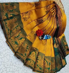 Mustard Yellow Paithani Doli Silk Saree - view 2 of 7