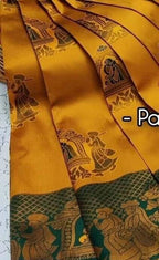 Mustard Yellow Paithani Doli Silk Saree - view 3 of 7