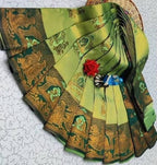 Parrot Green Paithani Doli Silk Saree - Shivay Libas