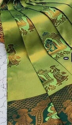 Parrot Green Paithani Doli Silk Saree - view 3 of 4