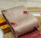 Peach & Red Peacock Zari Soft Silk Saree - Shivay Libas