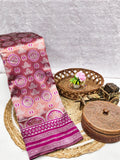 Pink Mandala Weave Silk Saree - Shivay Libas