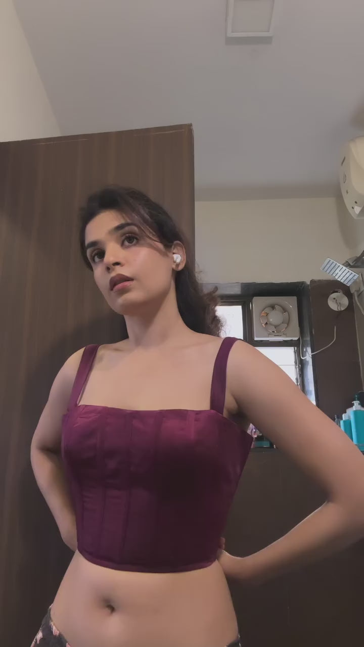 Wine Purple Tissue Silk Saree - video