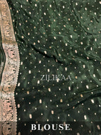 Purple Elephant Banarasi Silk Saree - view 18 of 18