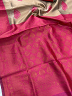 Rani Pink Lotus Motif Silk Saree - view 5 of 5