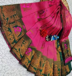 Rani Pink Paithani Doli Silk Saree - Shivay Libas