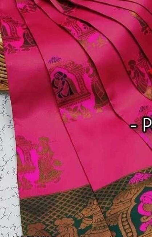 Rani Pink Paithani Doli Silk Saree - view 3 of 4
