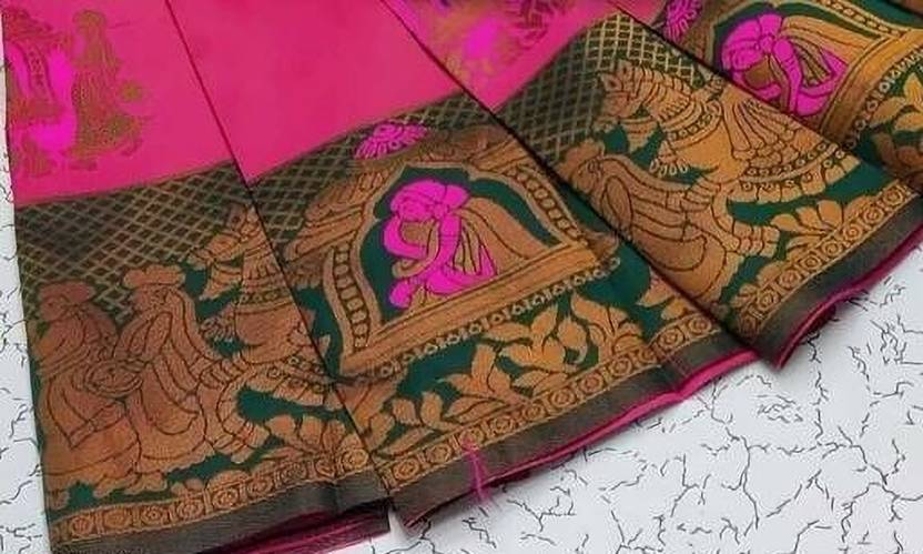 Rani Pink Paithani Doli Silk Saree - view 4 of 4