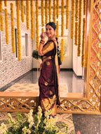 Wine Maroon Kanjivaram Style Silk Saree - view 7 of 7